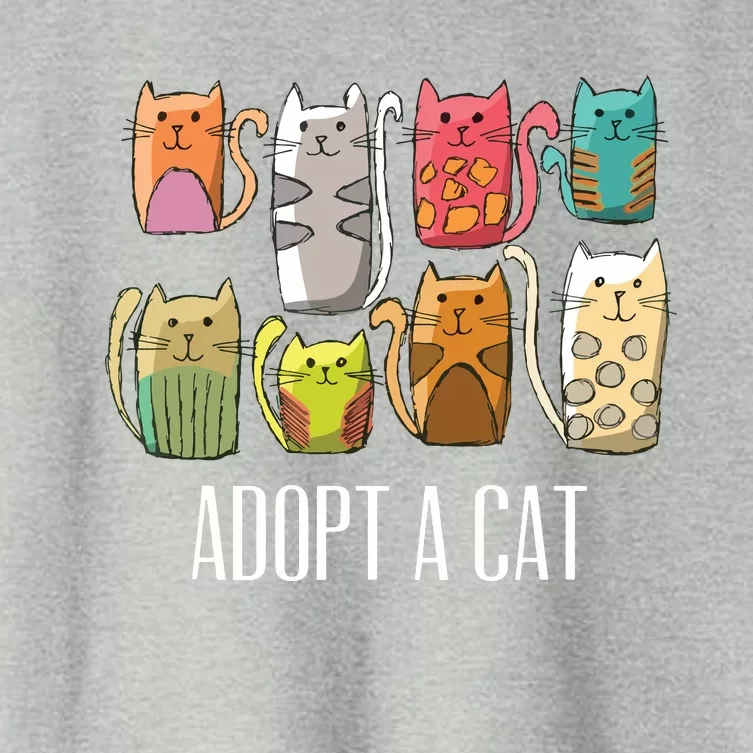 Adopt A Cat Shirts Cat Rescue Cat Adoption Women's Crop Top Tee