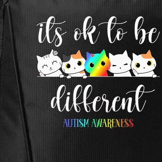 Autism Awareness Cat Its Ok To Be Different Autistic City Backpack