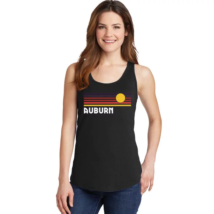 Auburn Alabama Classic Retro Vintage Style Sunset City Ladies Essential Tank