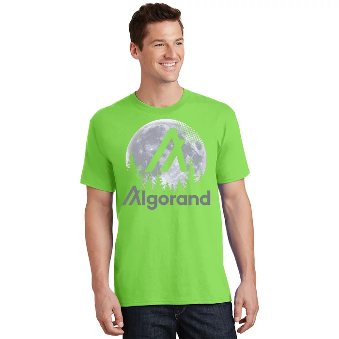 Algorand ALGO Coin Cryptocurrency Wilderness Full Moon T-Shirt