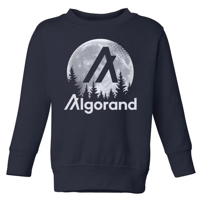 Algorand ALGO Coin Cryptocurrency Wilderness Full Moon Toddler Sweatshirt