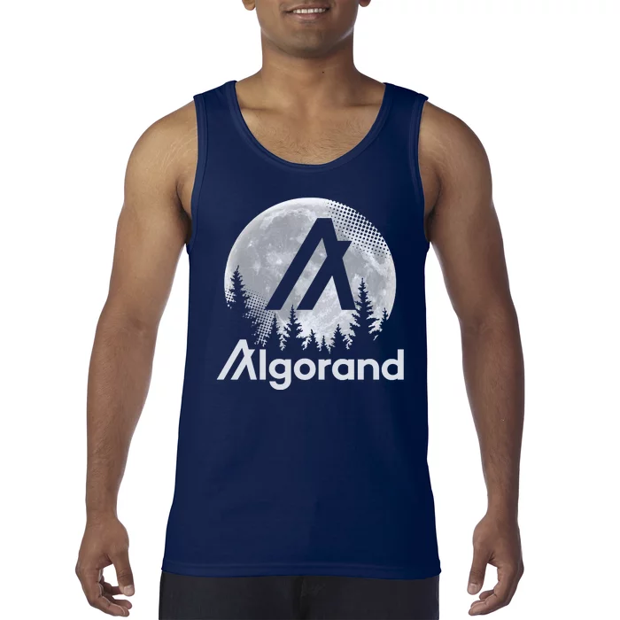 Algorand ALGO Coin Cryptocurrency Wilderness Full Moon Tank Top