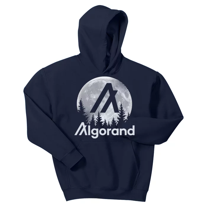 Algorand ALGO Coin Cryptocurrency Wilderness Full Moon Kids Hoodie