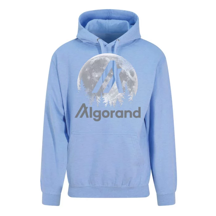 Algorand ALGO Coin Cryptocurrency Wilderness Full Moon Unisex Surf Hoodie