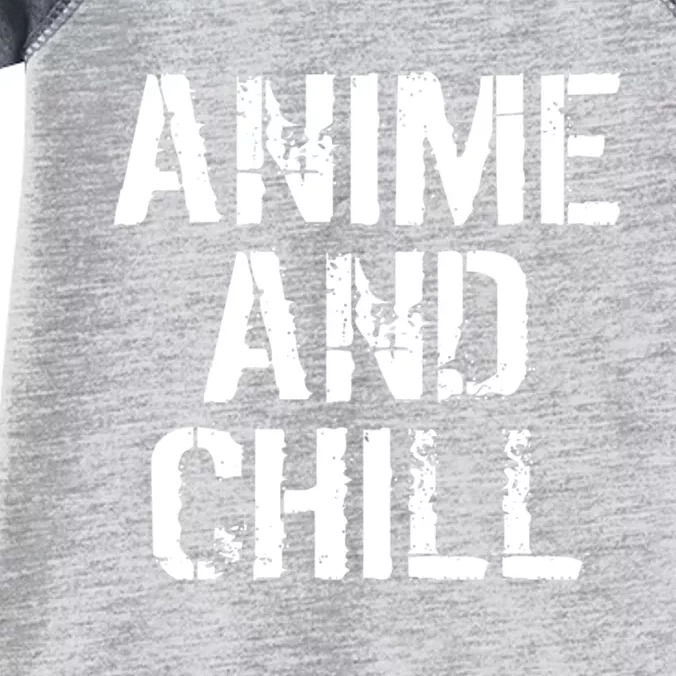 Anime And Chill Humorous Fun Humor Infant Baby Jersey Bodysuit