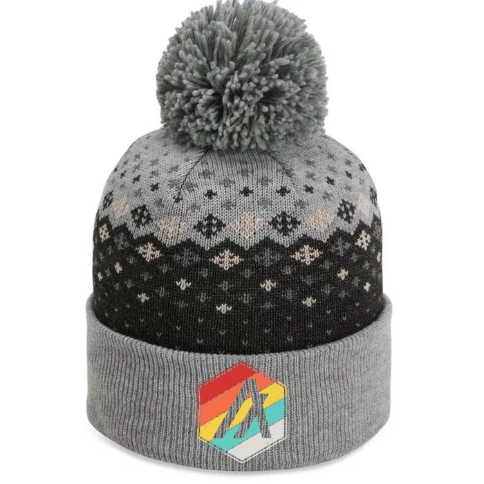 Algorand ALGO Coin Cryptocurrency Retro Colors The Baniff Cuffed Pom Beanie