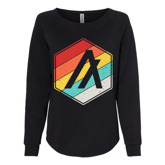 Algorand ALGO Coin Cryptocurrency Retro Colors Womens California Wash Sweatshirt