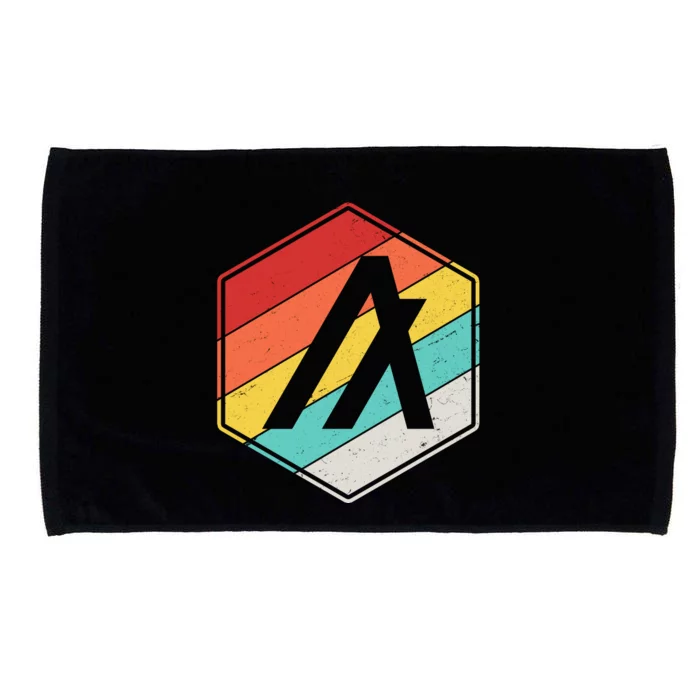 Algorand ALGO Coin Cryptocurrency Retro Colors Microfiber Hand Towel