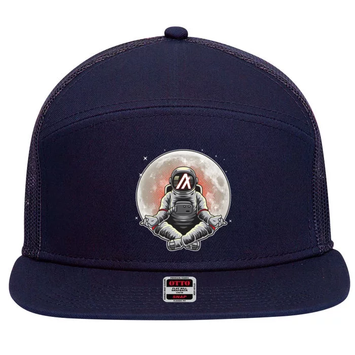 Algorand ALGO Coin Cryptocurrency Yogo Astronaut 7 Panel Mesh Trucker Snapback Hat