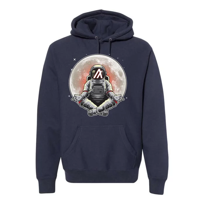 Algorand ALGO Coin Cryptocurrency Yogo Astronaut Premium Hoodie