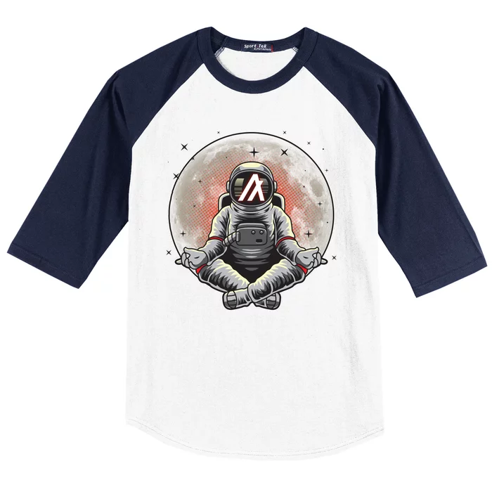 Algorand ALGO Coin Cryptocurrency Yogo Astronaut Baseball Sleeve Shirt