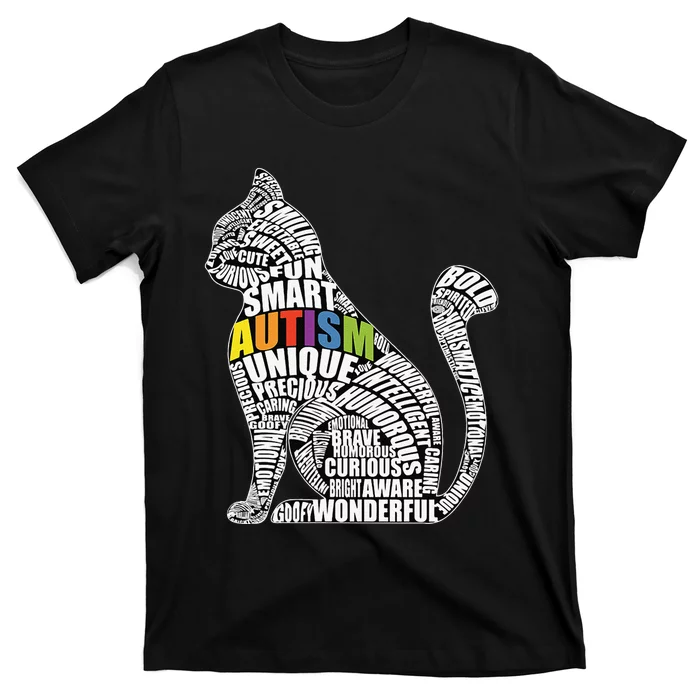 Autism Awareness Cat Prize For Autistic Teacher Or Student T-Shirt