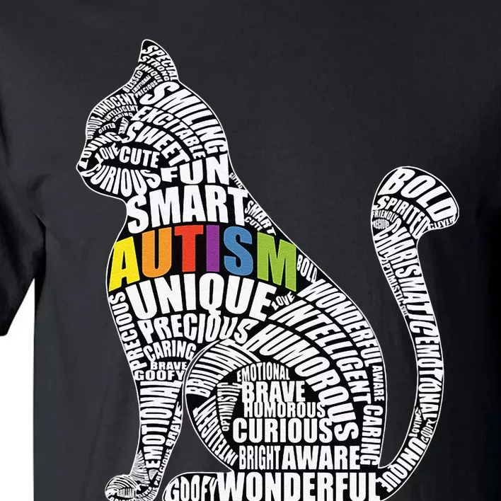 Autism Awareness Cat Prize For Autistic Teacher Or Student Tall T-Shirt