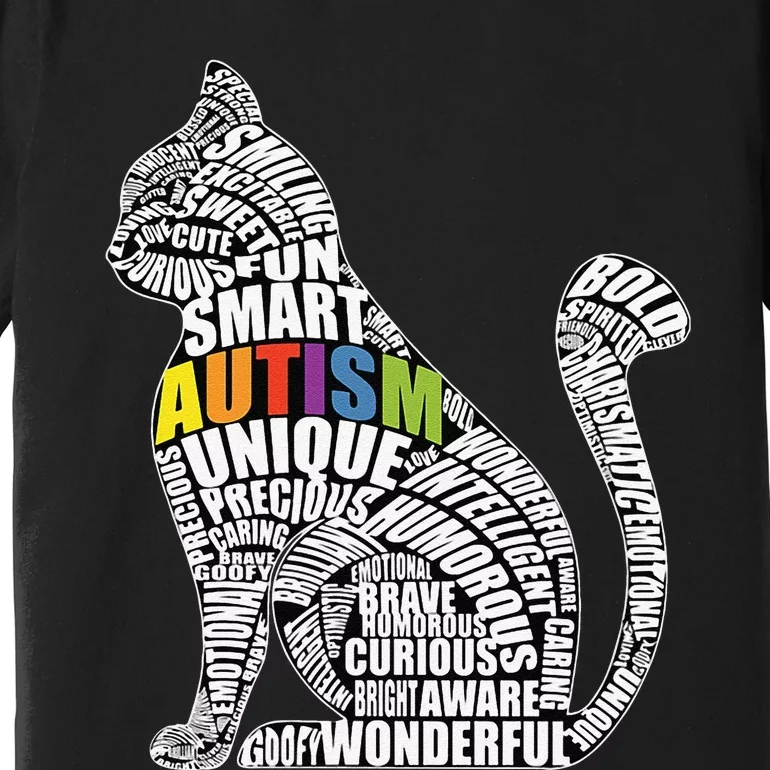 Autism Awareness Cat Prize For Autistic Teacher Or Student Premium T-Shirt