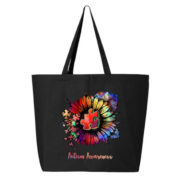 Autism Awareness Colorful Sunflower 25L Jumbo Tote