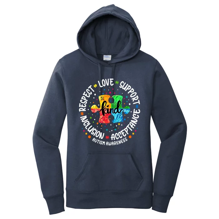 Autism Awareness Cute Gift Respect Love Support Autism Gift Women's Pullover Hoodie