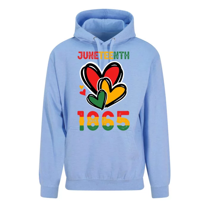 African American Celebrate Black Freedom Junenth Heart Gift Unisex Surf Hoodie