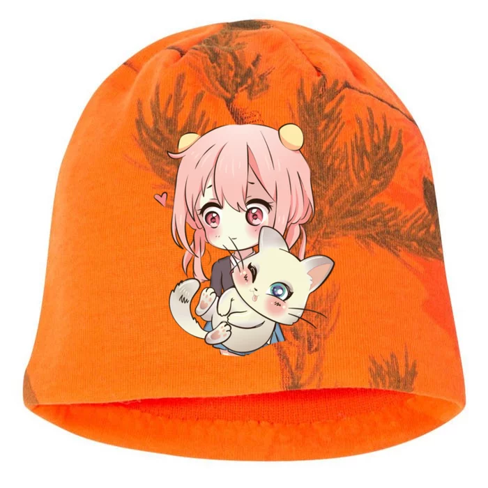 Anime And Cats Lover For N Manga Kawaii Graphic Otaku Gift Kati - Camo Knit Beanie