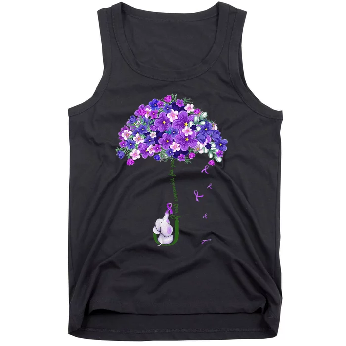 Alzheimer Awareness Cute Elephant I Will Remember For You Tank Top