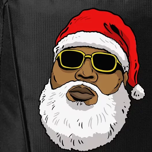 African American Christmas Hip Hop Santa Black Christmas City Backpack