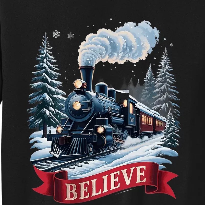 All Aboard Christmas North Pole Xmas Santa Sweatshirt