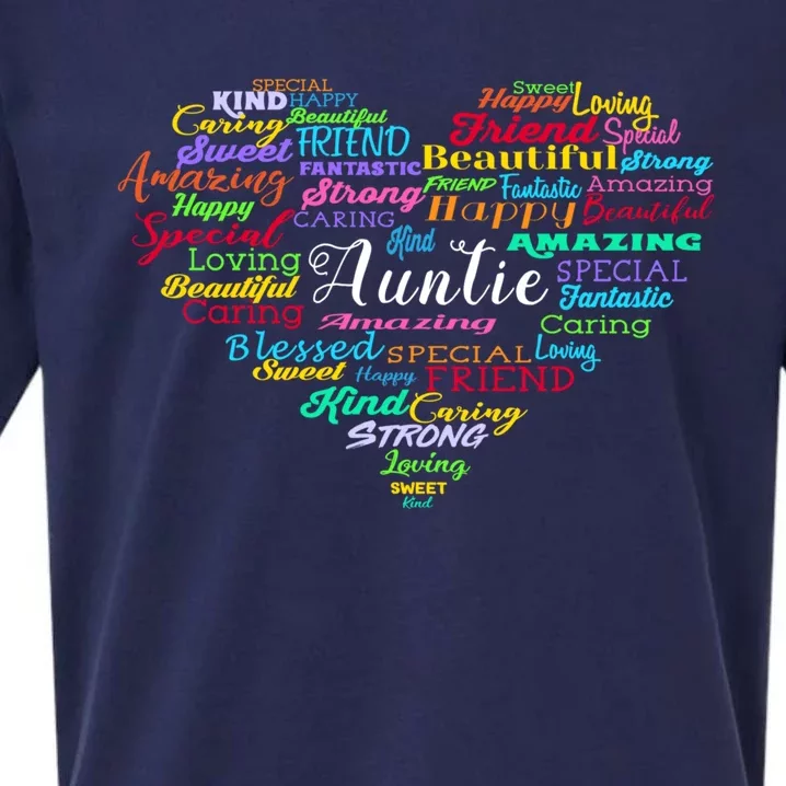 Auntie Aunt Christmas Mothers Day Birthday Nephew Gift Sueded Cloud Jersey T-Shirt