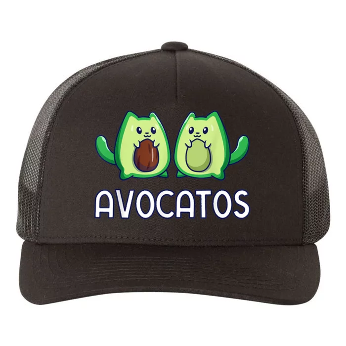 Avogato Avocado Cat Cat Vegan Yupoong Adult 5-Panel Trucker Hat