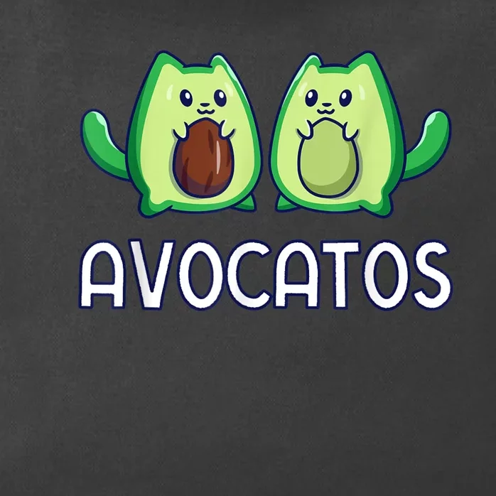 Avogato Avocado Cat Cat Vegan Zip Tote Bag