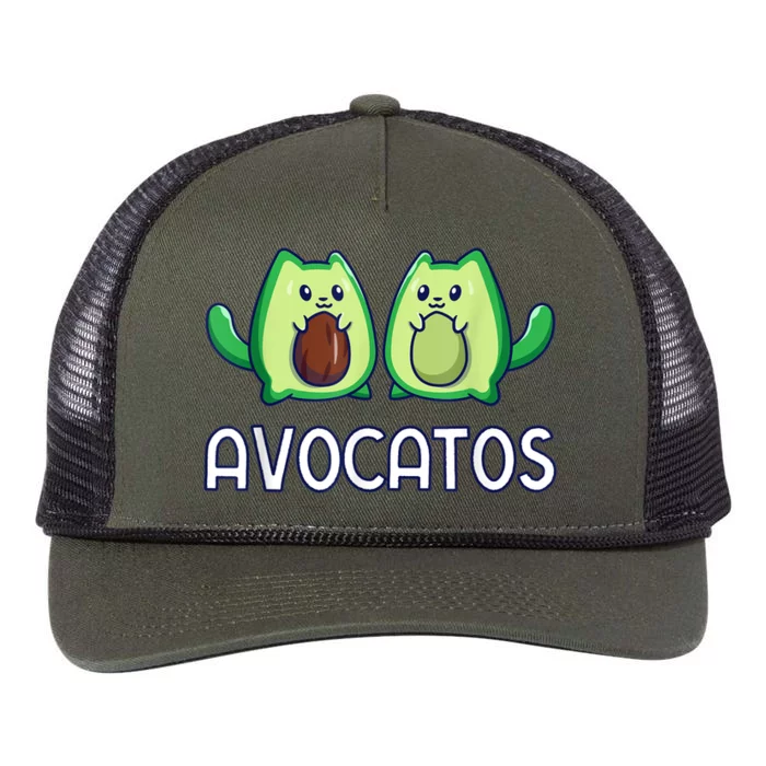 Avogato Avocado Cat Cat Vegan Retro Rope Trucker Hat Cap