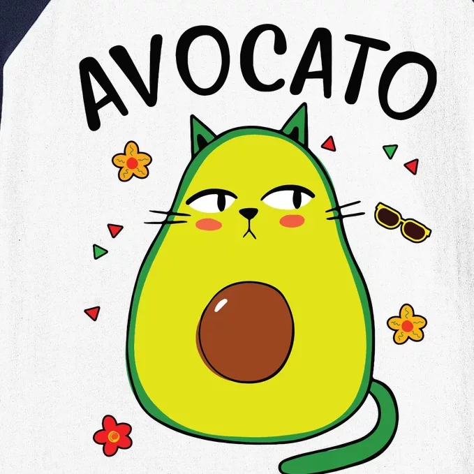 Avocato Avocado Cat Cinco De Mayo Funny Women Baseball Sleeve Shirt