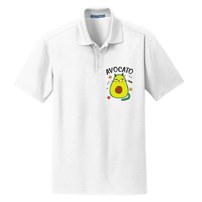 Avocato Avocado Cat Cinco De Mayo Funny Women Dry Zone Grid Performance Polo