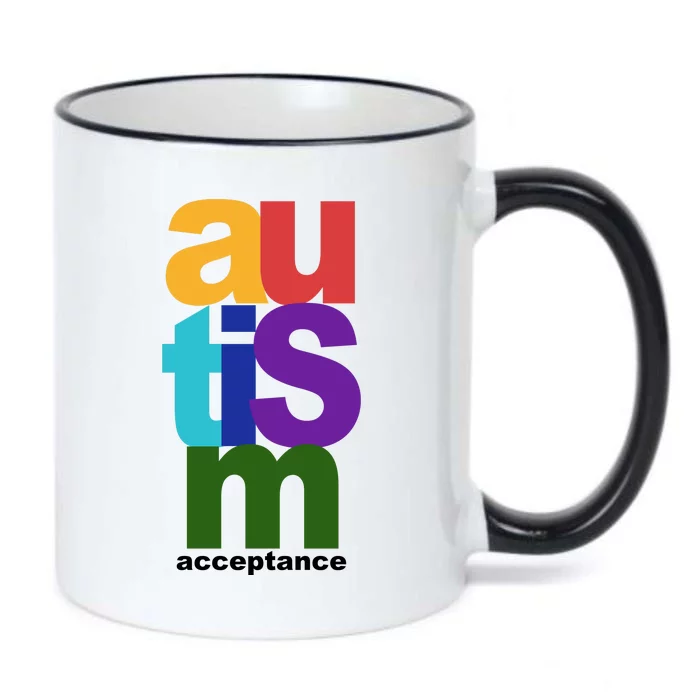 Autism Acceptance Colorful Black Color Changing Mug