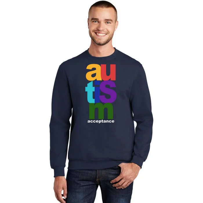 Autism Acceptance Colorful Tall Sweatshirt