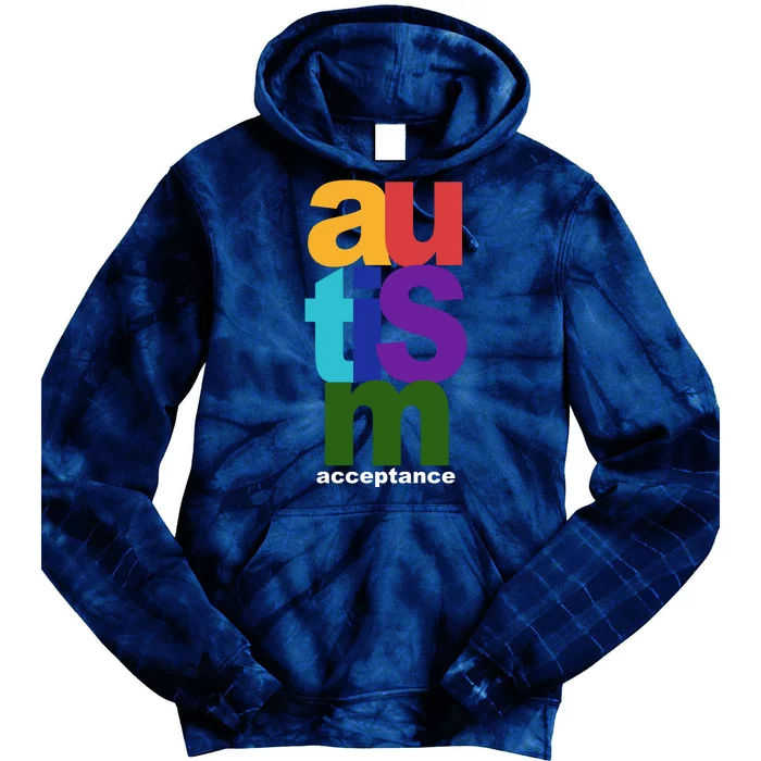 Autism Acceptance Colorful Tie Dye Hoodie