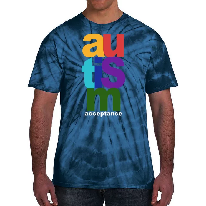 Autism Acceptance Colorful Tie-Dye T-Shirt