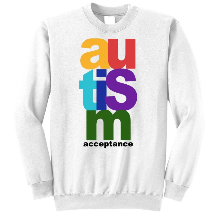 Autism Acceptance Colorful Sweatshirt