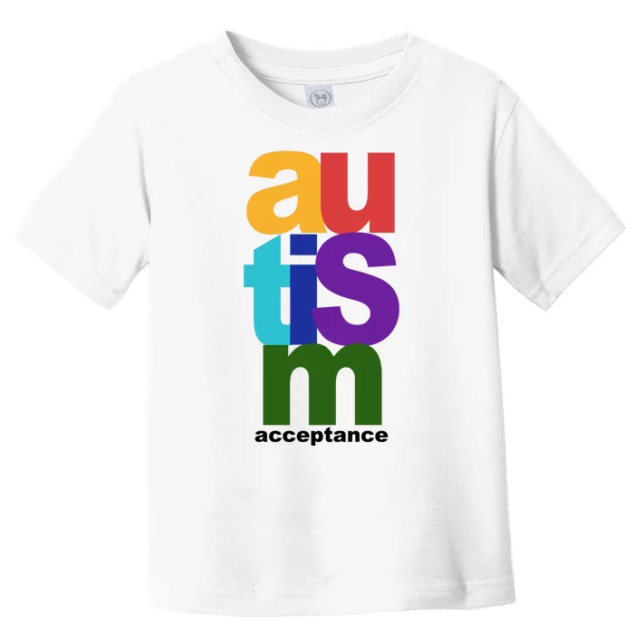 Autism Acceptance Colorful Toddler T-Shirt