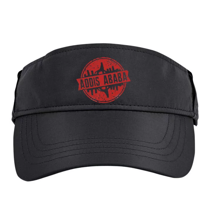 Addis Abeba City Skyline Ethiopian Capital City Adult Drive Performance Visor