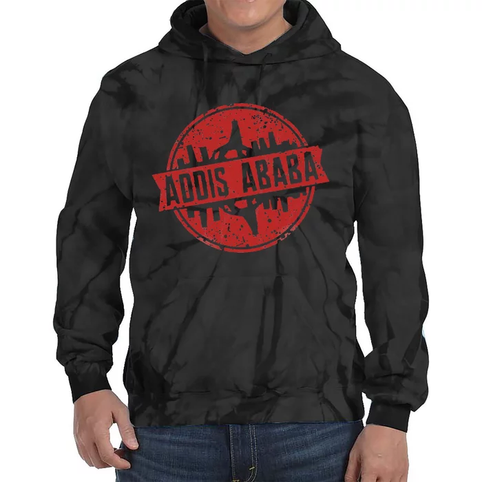 Addis Abeba City Skyline Ethiopian Capital City Tie Dye Hoodie