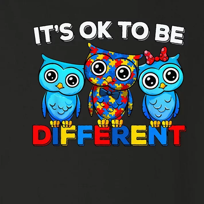 Autism Awareness Cute Owl Animal It's Ok To Be Different Toddler Long Sleeve Shirt