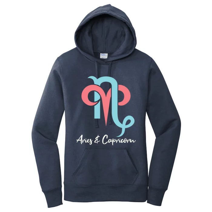 Aries And Capricorn Couple Zodiac Relationship Horoscope Gift Women's Pullover Hoodie