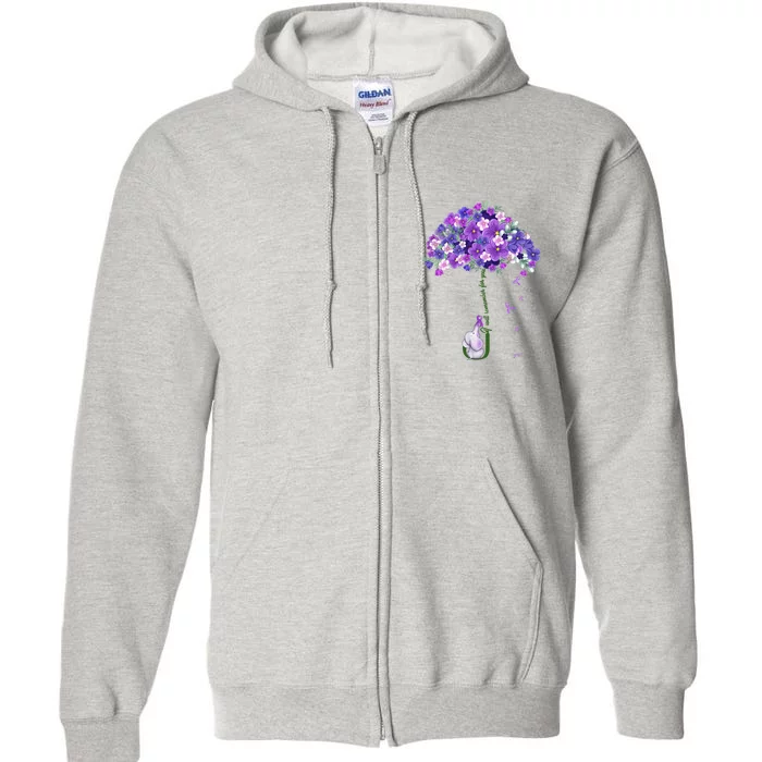 Alzheimer Awareness Cute Elephant I Will Remember For You Full Zip Hoodie