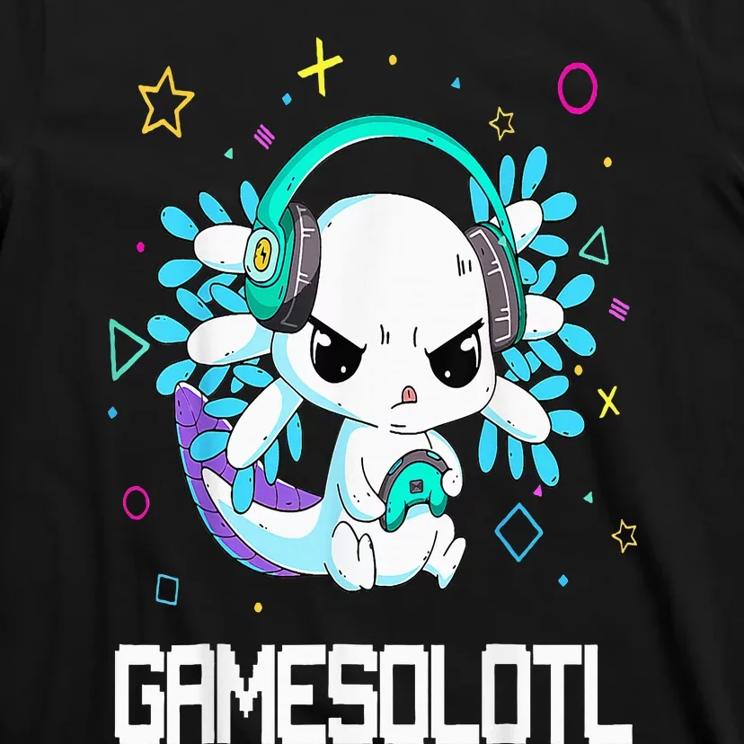 Axolotl Anime Cute Axolotl Video Gamer T-Shirt