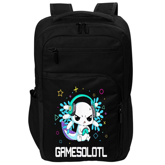 Axolotl Anime Cute Axolotl Video Gamer Impact Tech Backpack