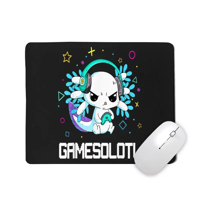 Axolotl Anime Cute Axolotl Video Gamer Mousepad