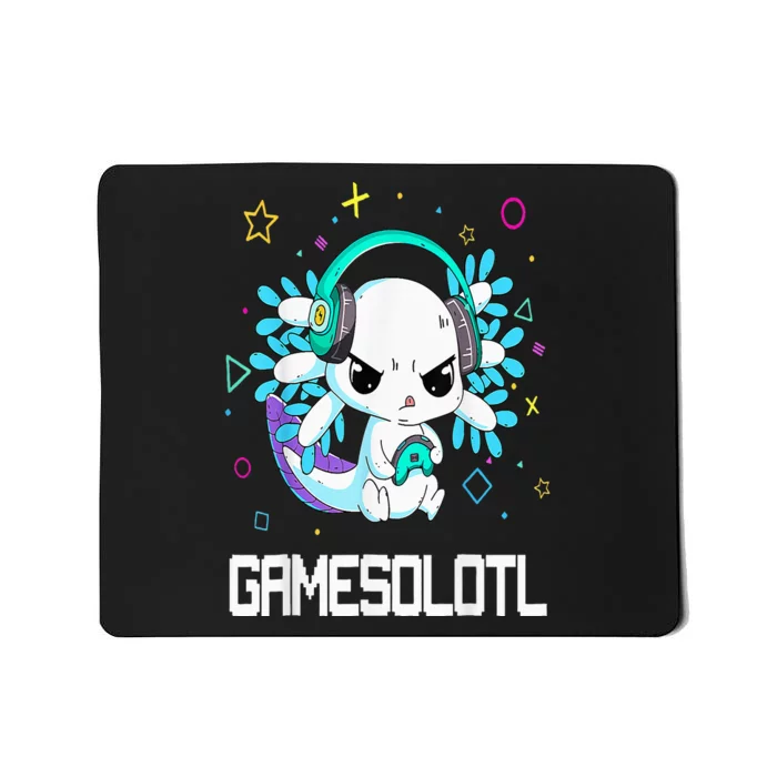 Axolotl Anime Cute Axolotl Video Gamer Mousepad