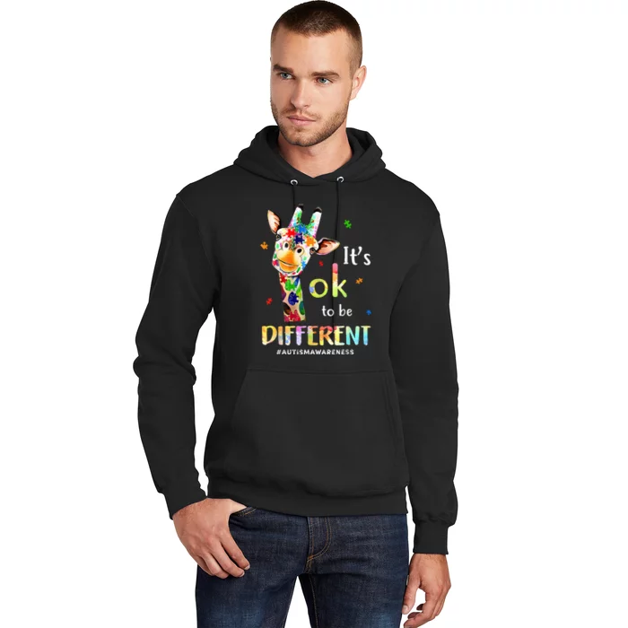 Autism Awareness Cute Giraffe Animal Its Ok To Be Different Hoodie