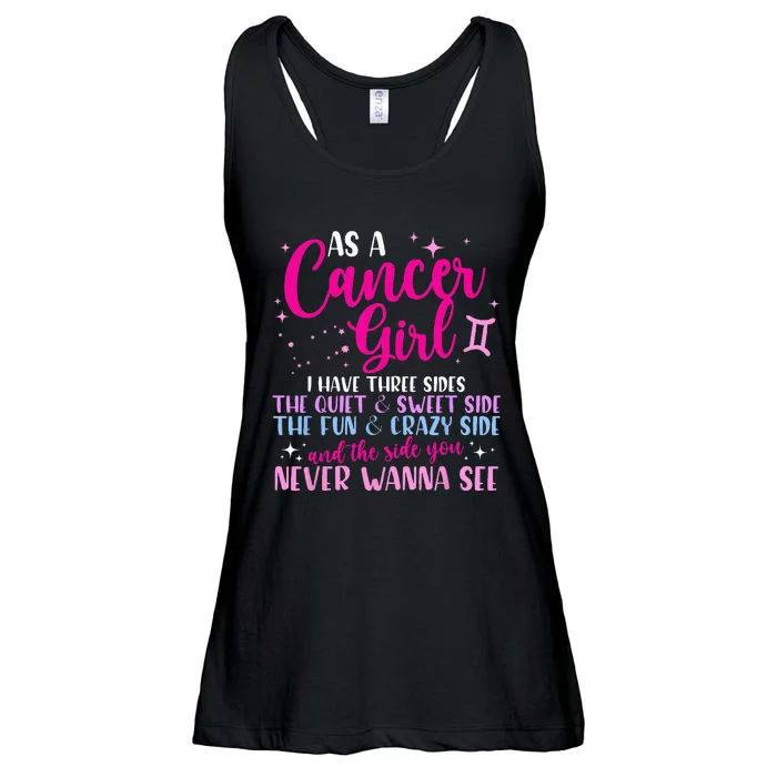 As A Cancer Girl I Have Three Sides Astrology Zodiac Sign Ladies Essential Flowy Tank