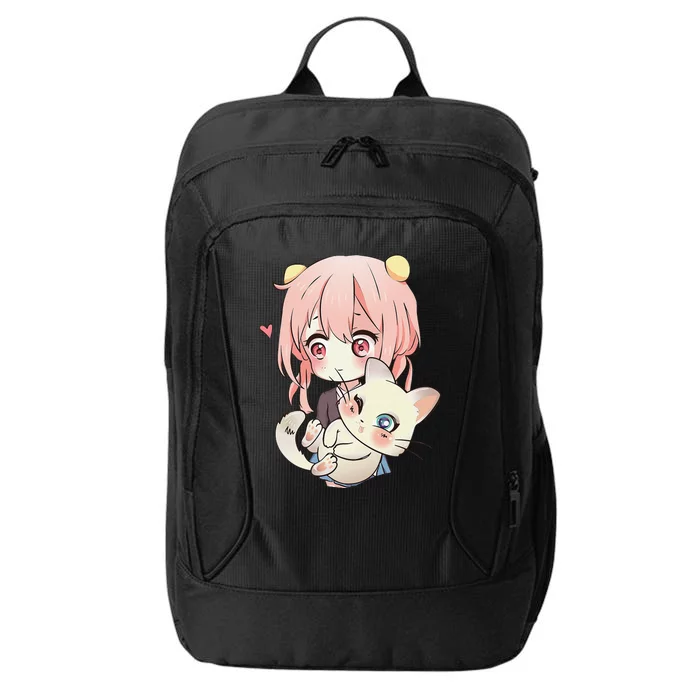 Anime And Cats Lover Forn Manga Kawaii Graphic Otaku City Backpack