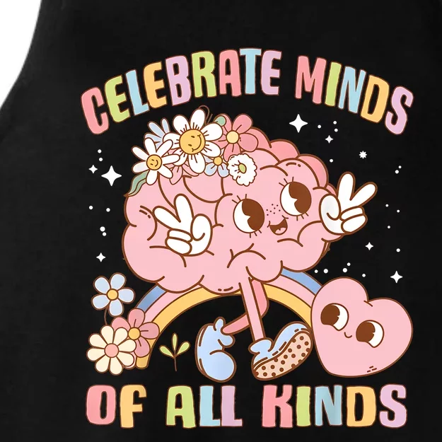 Autism Awareness Celebrate Minds Of All Kinds Neurodiversity Ladies Tri-Blend Wicking Tank